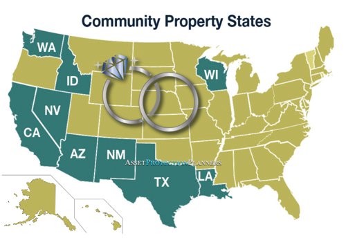 community property states map